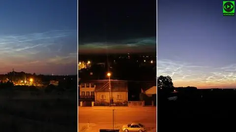 Obłoki srebrzyste nad Polską. Iskrzące się niebo na waszych zdjęciach