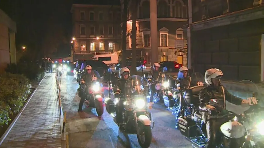 Przejazd karawanów w asyście Żandarmerii Wojskowej