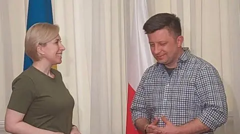 Michał Dworczyk z wicepremier Ukrainy Iryną Wereszczuk