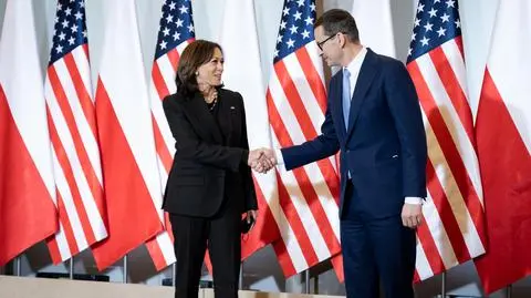 Mateusz Morawiecki i Kamala Harris