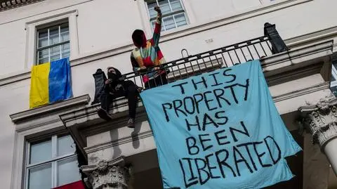 Protestujący zajęli londyński dom rosyjskiego oligarchy. "Posiadłość została wyzwolona"