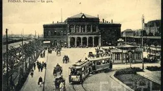 Plac przed Dworcem Głównym w dwudziestoleciu międzywojennym