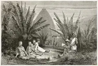 Kanakowie na rycinie z 1867 roku