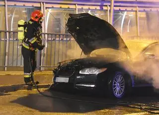 Pożar samochodów na Toruńskiej