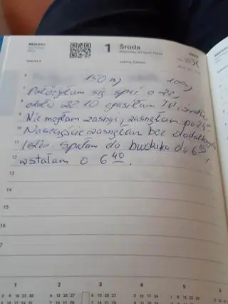 Kartka z dziennika snu