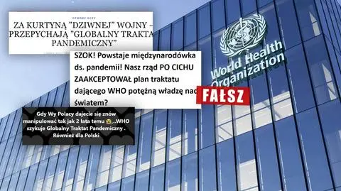 "Pod osłoną wojny" powstaje "globalny traktat pandemiczny", by dać WHO władzę nad światem? To fałszywa teoria