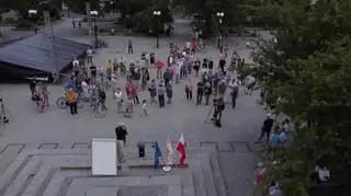 Protest "Wolne media, wolni ludzie" w Białej Podlaskiej