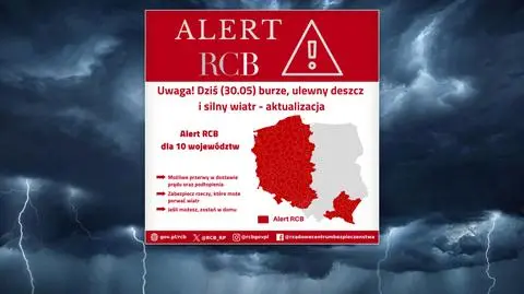 Alert RCB w dziesięciu województwach
