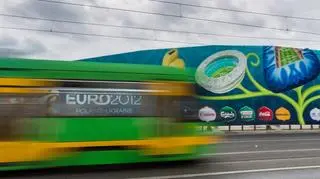 Baner Euro 2012 na moście Rocha 