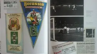 Pamiątki po meczu Śląska z Borussią 