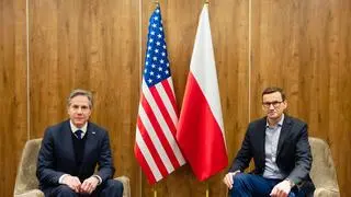 Premier Mateusz Morawiecki spotkał się z sekretarzem stanu USA Antonym Blinkenem