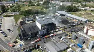 Pożar wybuchł na terenie zakładu jednej z firm recyklingowych