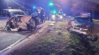 Zderzenie dwóch osobówek w Nowosiółkach w woj. lubelskim