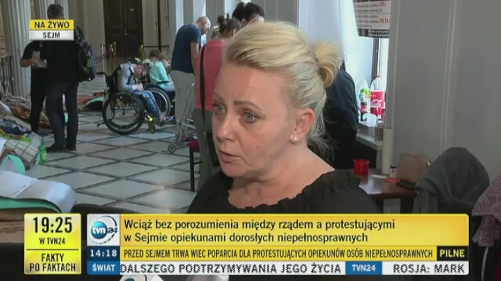 To Pan Terlecki nie ma serca. Protestująca odpowiada Terleckiemu
