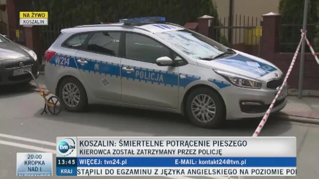 Policja zatrzymała kierowcę który potrącił pieszego