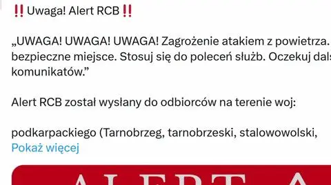 Alert RCB. Co zrobić, gdy słyszymy alarm? "Podstawowa rzecz, odsunąć się od okien"