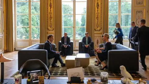 Julia Nawalna i Emmanuel Macron