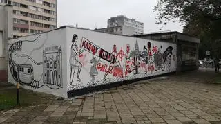 Mural zdewastowany przez nieznanych sprawców