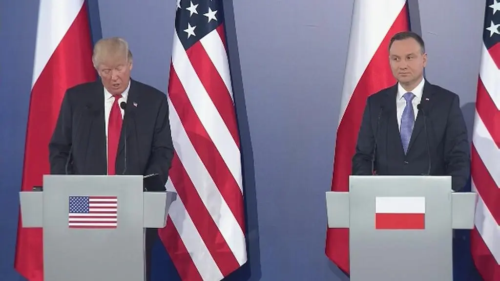 Całe wystąpienie Trumpa na Zamku Królewskim