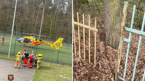 Nastolatek nadział się na płot