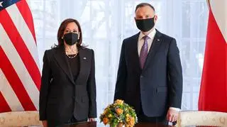 Kamala Harris and Andrzej Duda