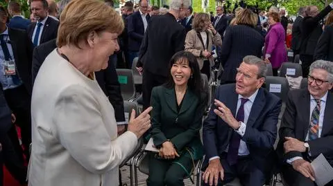Angela Merkel i Gerhard Schroeder
