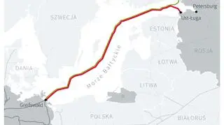 Gazociąg Nord Stream 2 - mapa