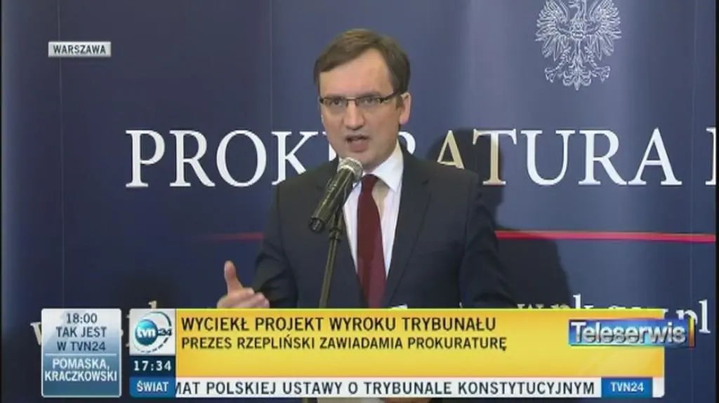 Ziobro zlecił śledztwo ws. wycieku projektu wyroku TK