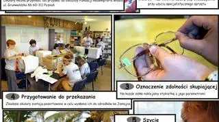 Komiks w formacie A4 o przebiegu całej akcji „Czary mary okulary” 