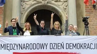 "Wiec demokracji" w Gdańsku