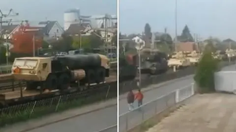 USA przemieszcza sprzęt na "front wschodni"? Ten film tego nie pokazuje