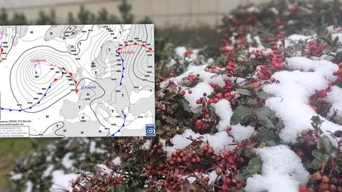 Popada przelotny, mokry śnieg