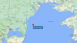 Wyspa Węży na mapie Ukrainy 