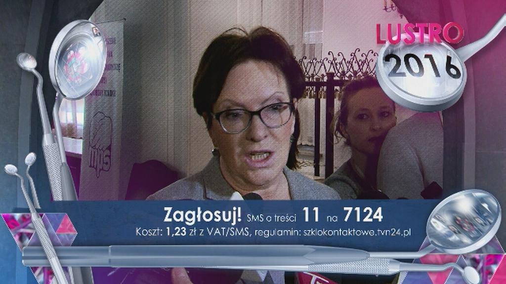 Ewa Kopacz, SMS nr 7124 o treści 11 (koszt 1,23 z VAT)