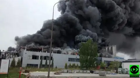 Potężny pożar w Łodzi