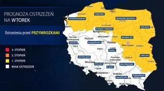 Prognoza zagrożeń we wtorek