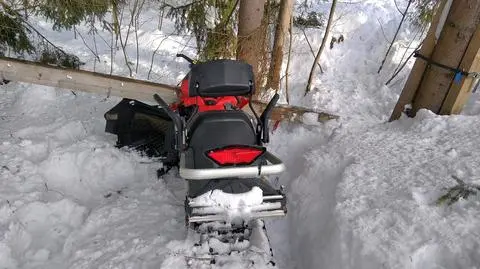 Wypadek na skuterze śnieżnym w rejonie Butorowego Wierchu