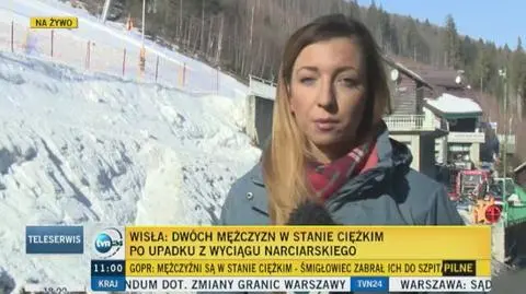 Wypadek na wyciągu w Wiśle