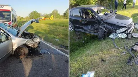 Wypadek na DK73 w Świniarach (woj. świętokrzyskie)