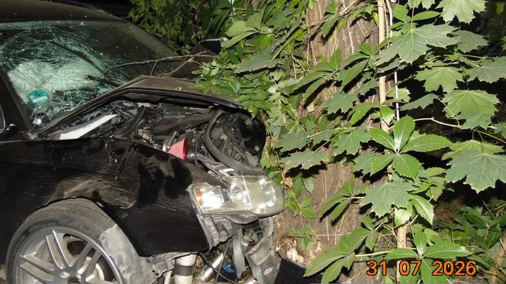 Auto uderzyło w drzewo