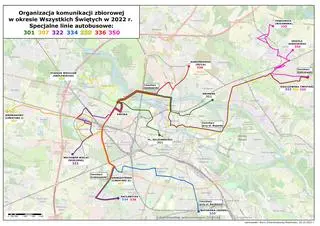 Specjalne linie autobusowe w okresie Wszystkich Świętych 2022