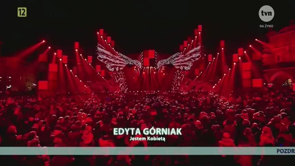 Edyta Górniak na krakowskim Rynku