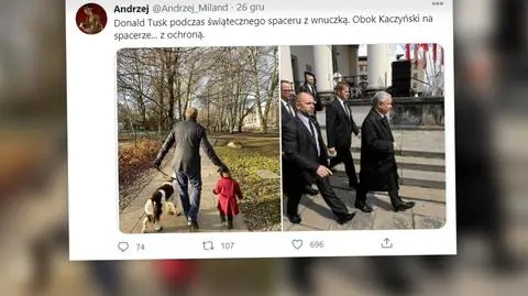 "Kaczyński na spacerze z ochroną"? To nie jest zdjęcie ze świątecznego spaceru