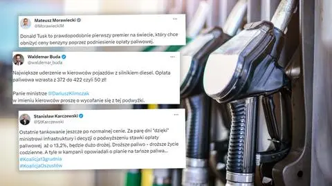 "Opłata paliwowa w górę". PiS wini rząd Tuska. Czego nie mówi?