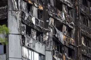 Grenfell Tower po pożarze