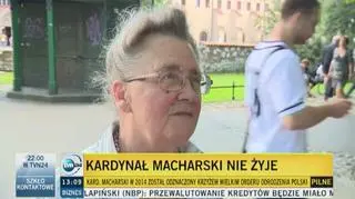 Mieszkańcy Krakowa wspominają kardynała Macharskiego