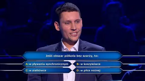 W którym sporcie znajdziemy półkola bez szarży? Pytanie z "Milionerów"