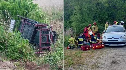 "Bryczka wpadła do rowu i przewróciła się na pasażerów"