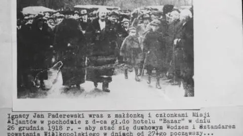 Paderewski w drodze do hotelu Bazar