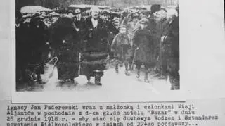 Paderewski on his way to Bazar Hotel
